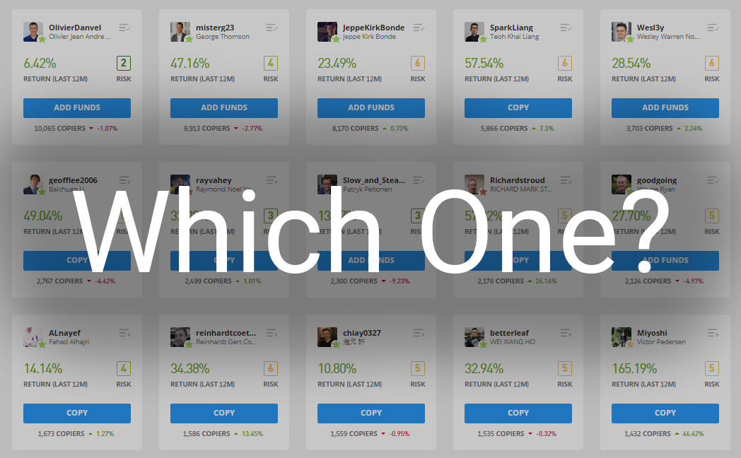Etoro who to copy from all these investors?